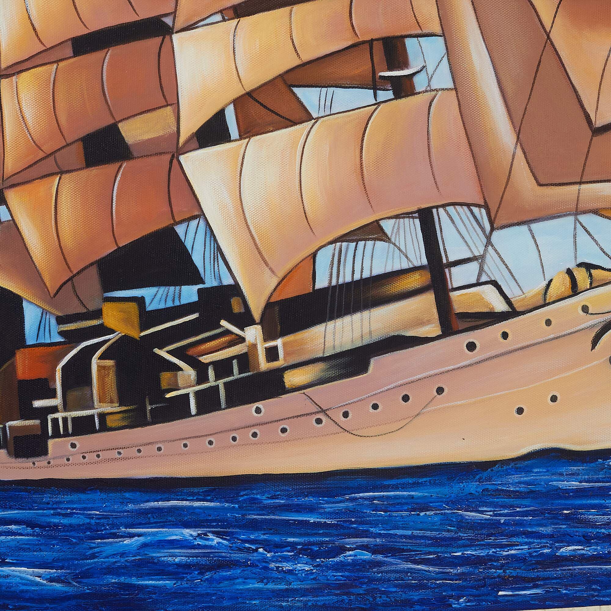 帆船の絵 2  (60X90CM) 이미지 3