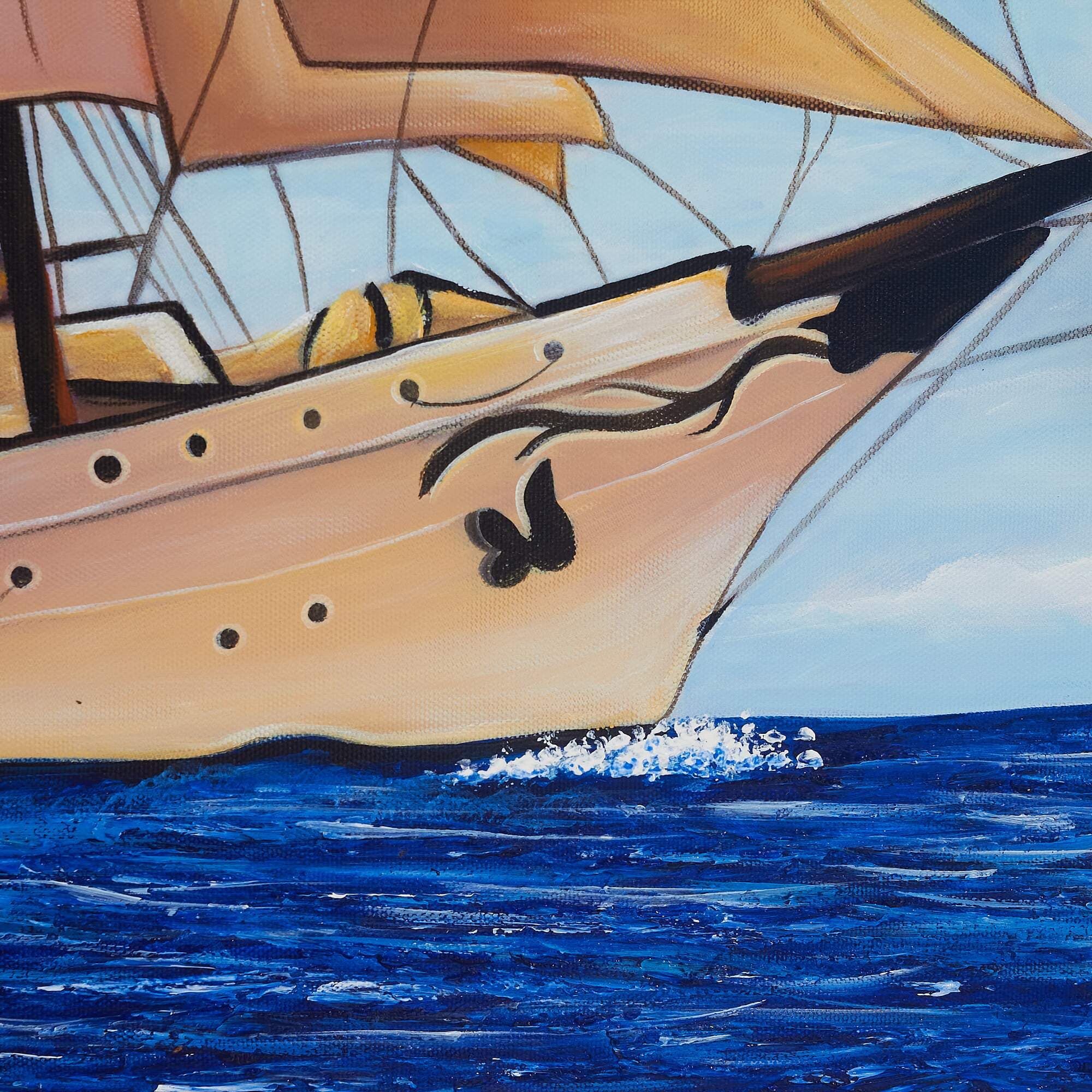 帆船の絵 2  (60X90CM) 이미지 4