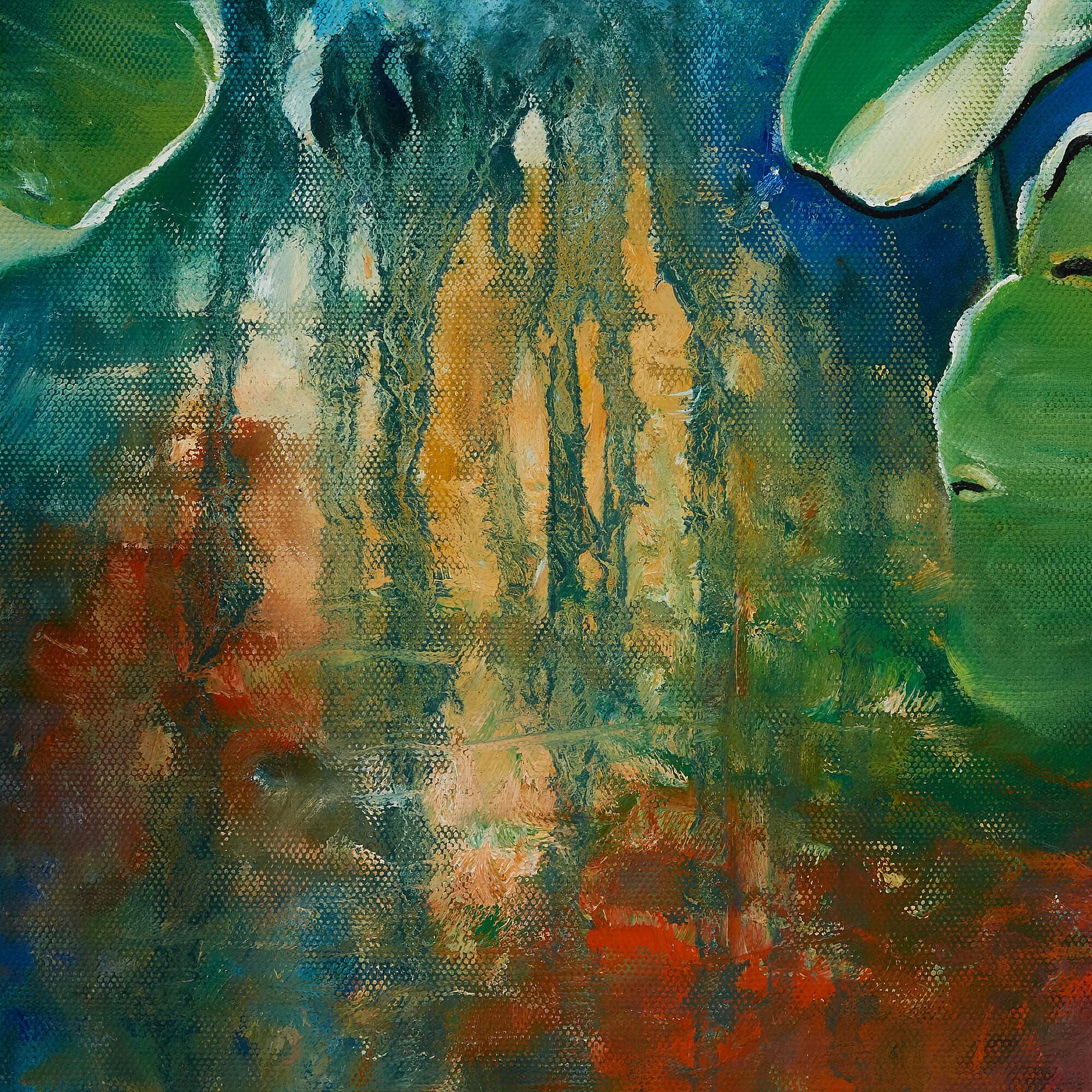 蓮の絵画 8 (60X60CM) 이미지 7