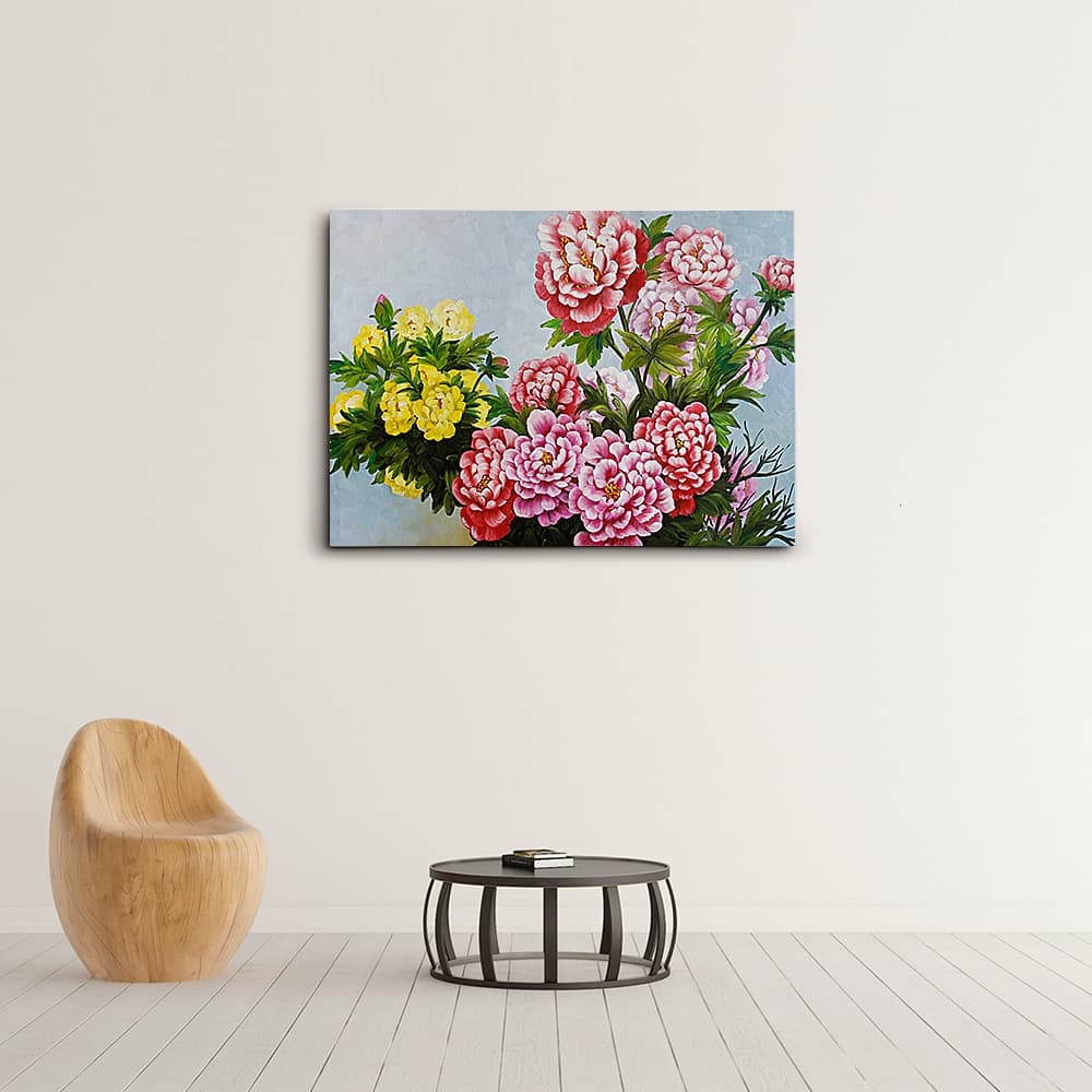 牡丹の絵 9 (60X80CM) 이미지 6