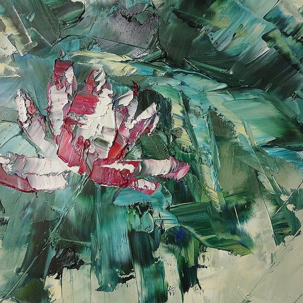 蓮の絵画 7 (60X90CM) 이미지 3