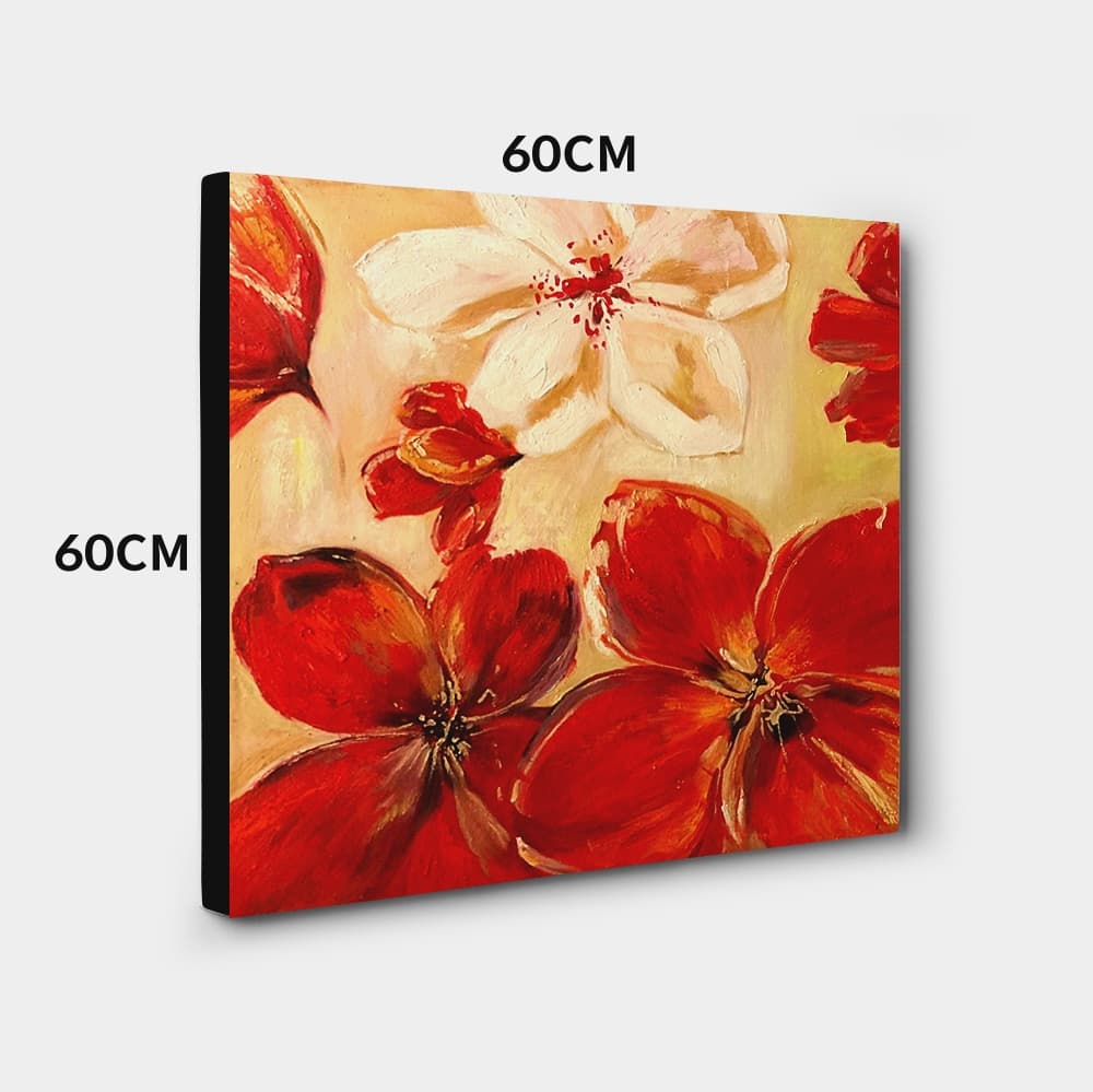 花の絵 おしゃれ 油絵 (60X60CM) 이미지 2