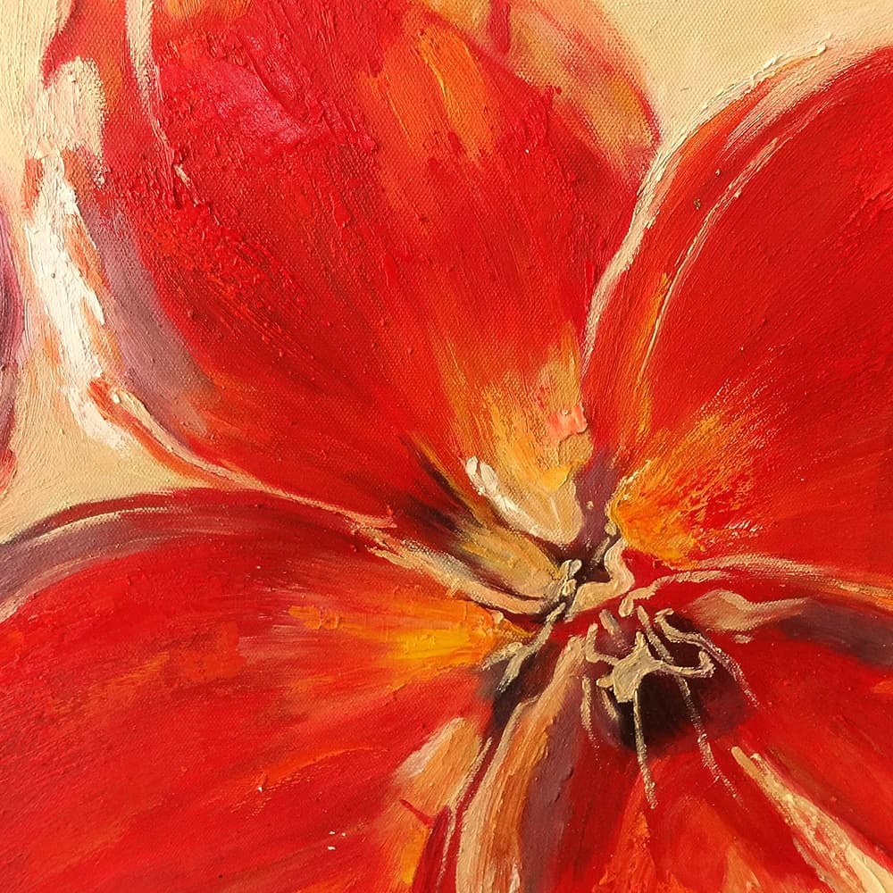 花の絵 おしゃれ 油絵 (60X60CM) 이미지 5