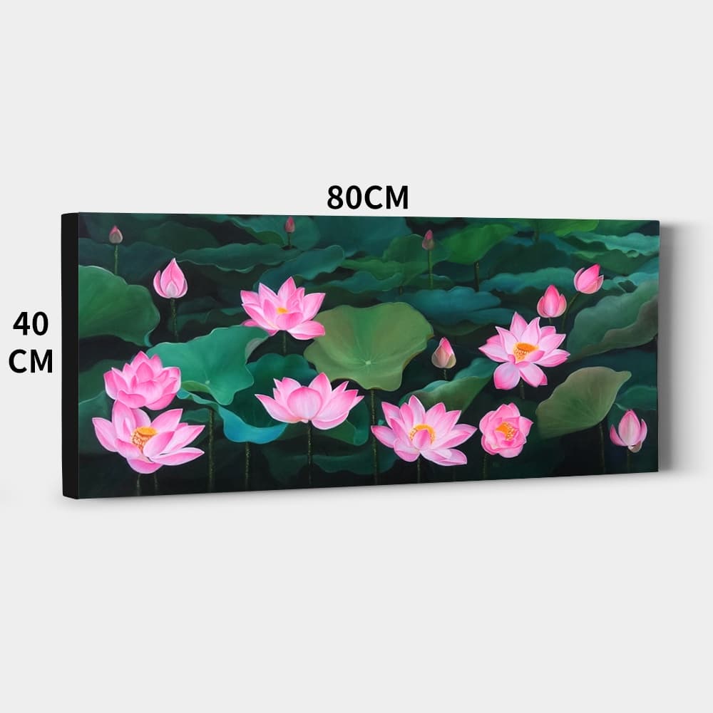蓮の絵画 6 (40X80CM) 이미지 2