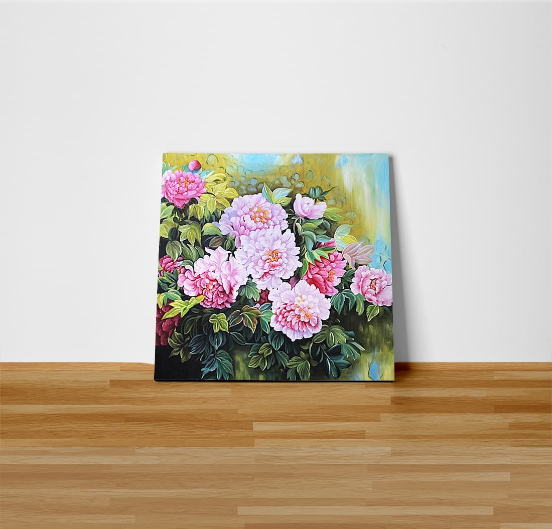 牡丹の絵 5 (60X60CM) 이미지 3