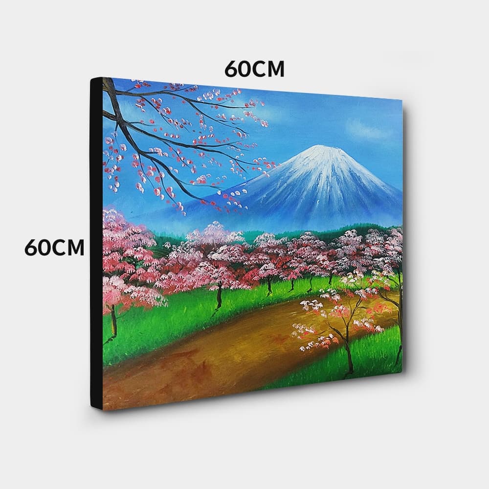 雪山の絵 (60X60CM) 이미지 2
