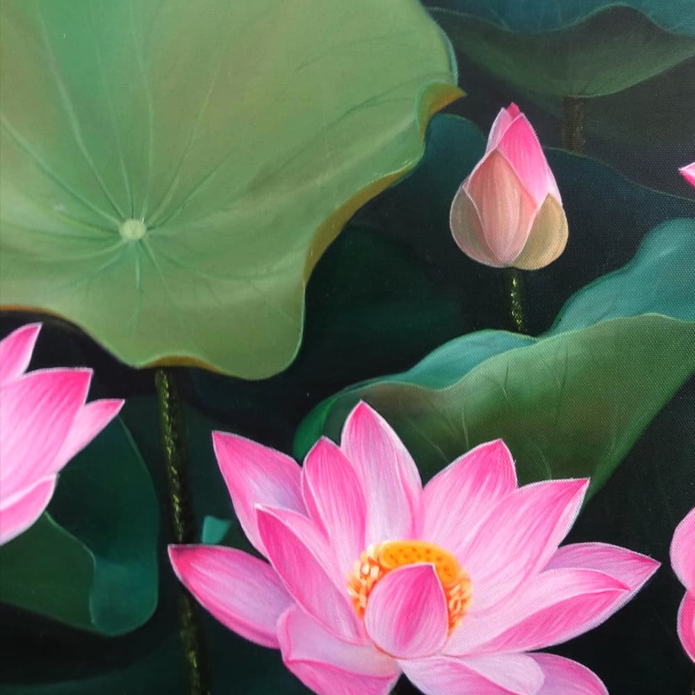 蓮の絵画 6 (40X80CM) 이미지 4
