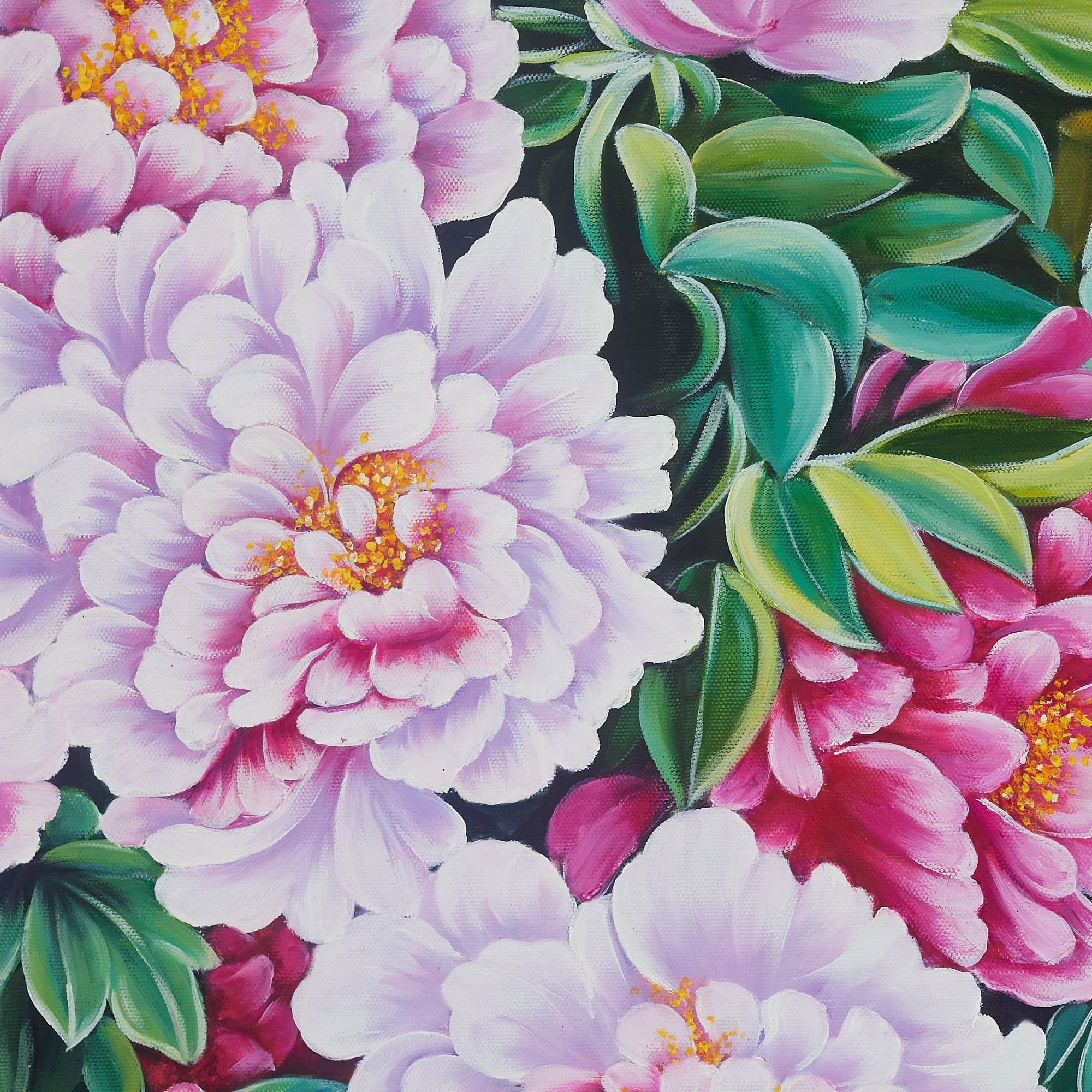 牡丹の絵 5 (60X60CM) 이미지 10
