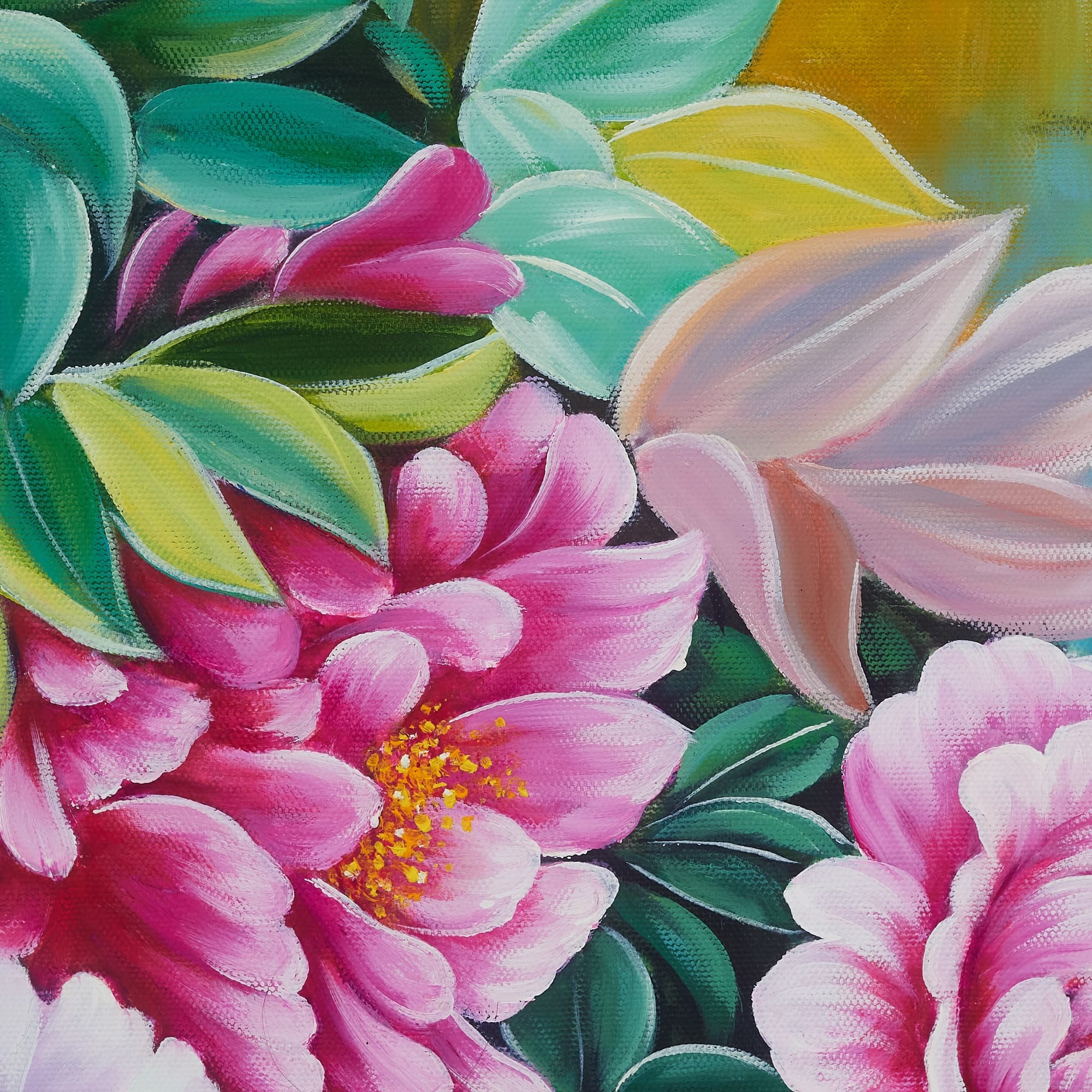 牡丹の絵 5 (60X60CM) 이미지 8