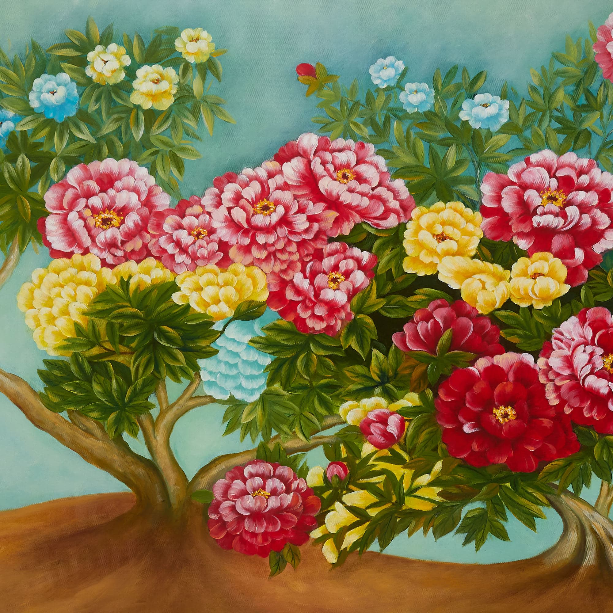 牡丹の絵 11 (125X65CM) 이미지 5