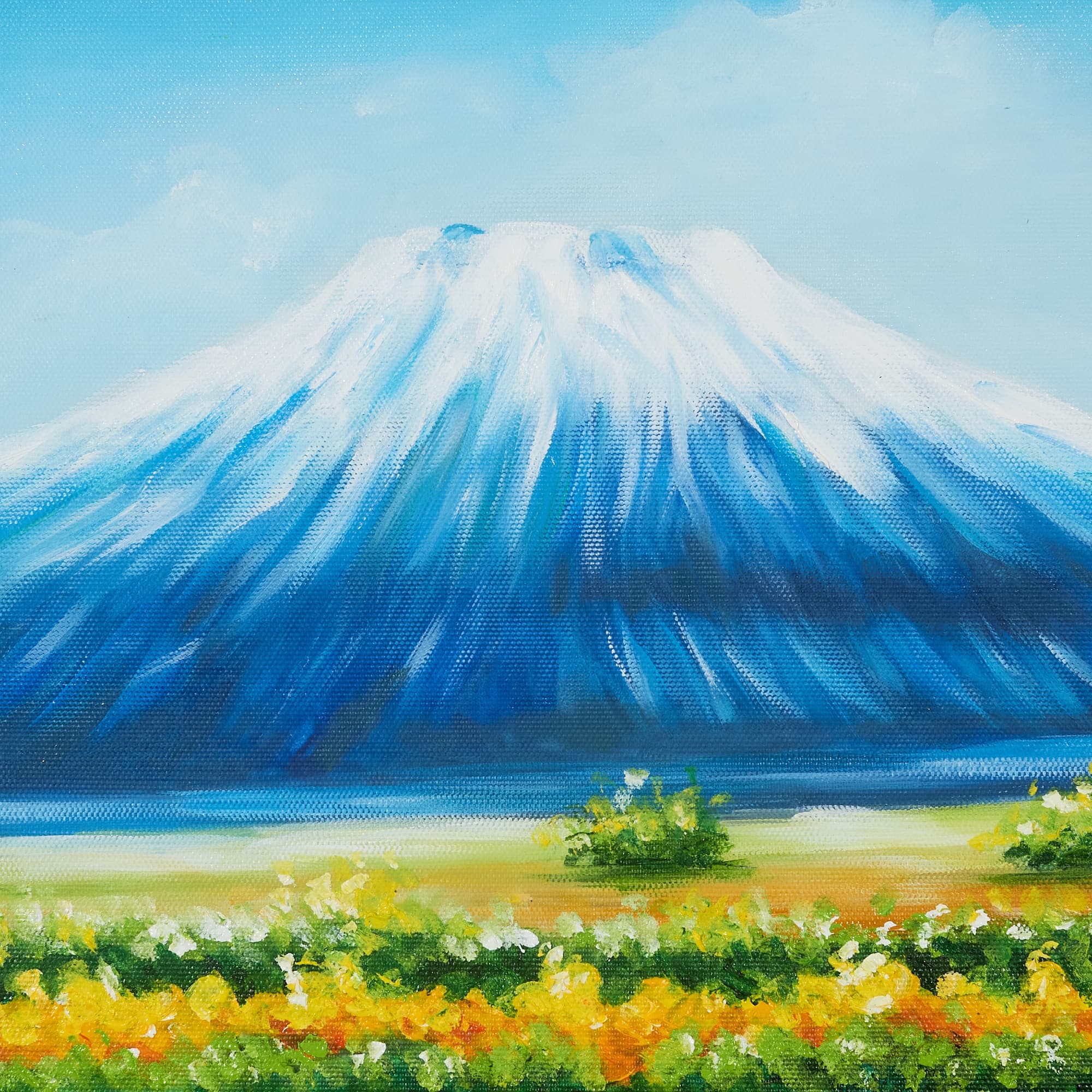 富士山とひまわり畑 (80X60CM) 이미지 2