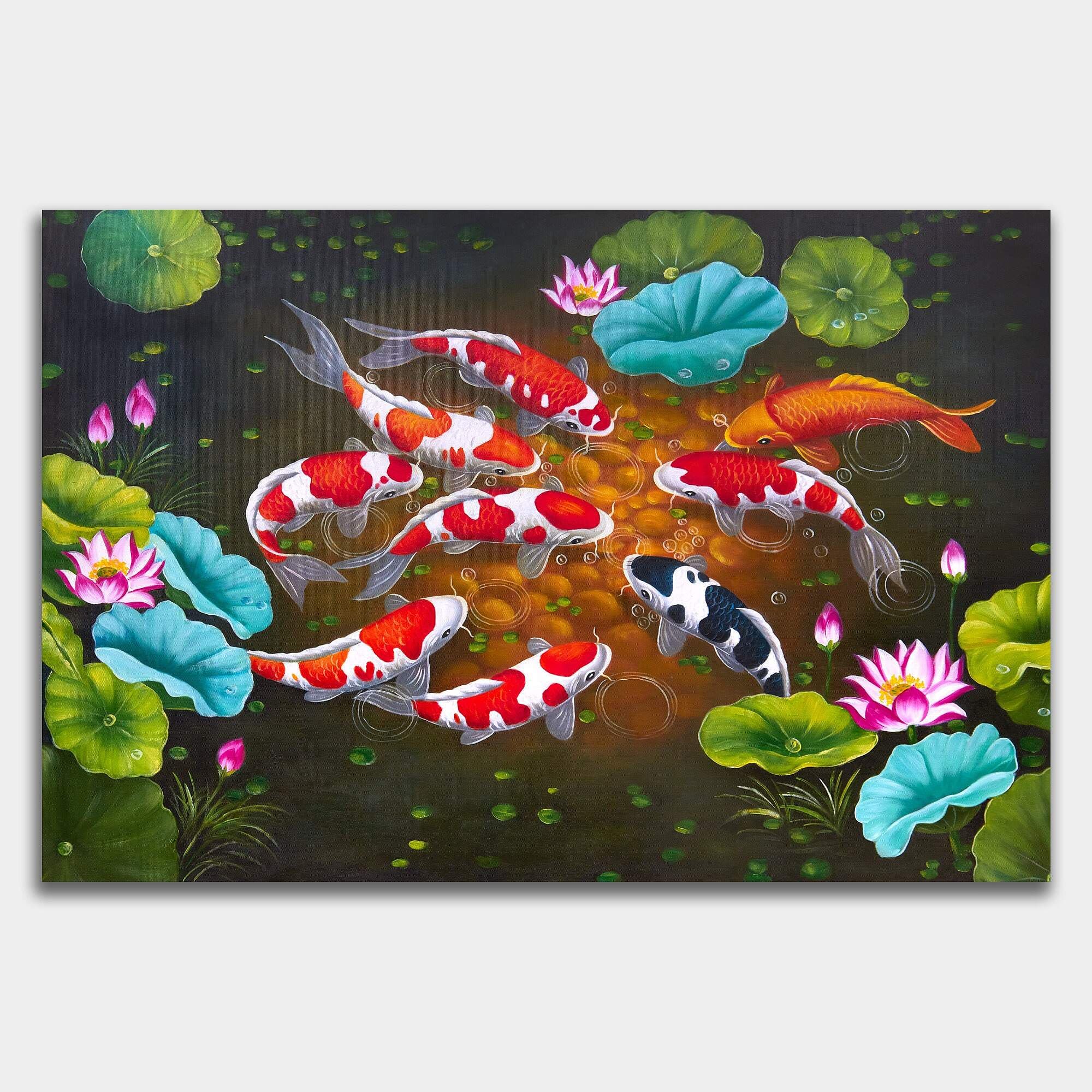 鯉の絵 7 (90X70CM) 그림
