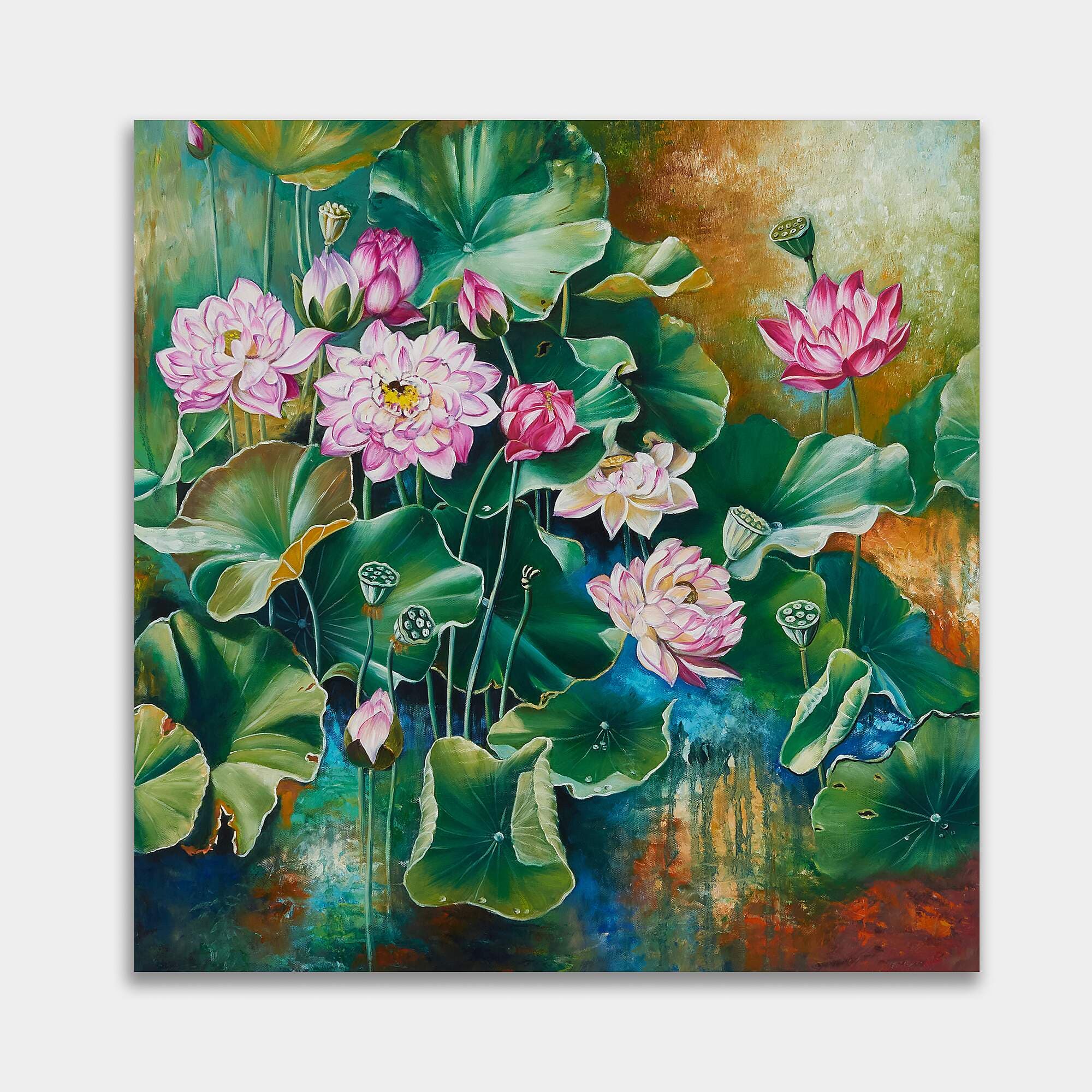 蓮の絵画 8 (60X60CM) 그림