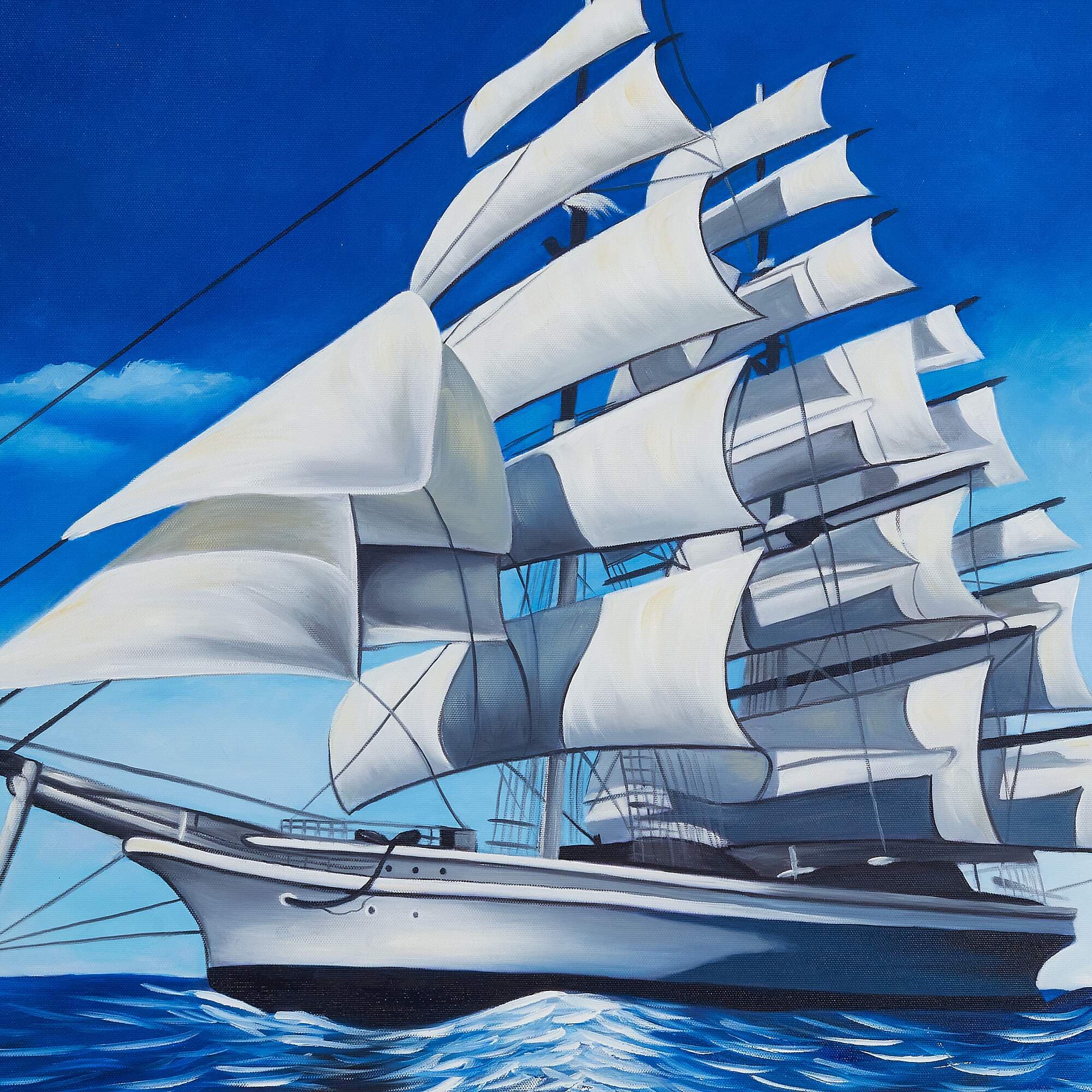 帆船の絵 3 (60X90CM) 이미지 3