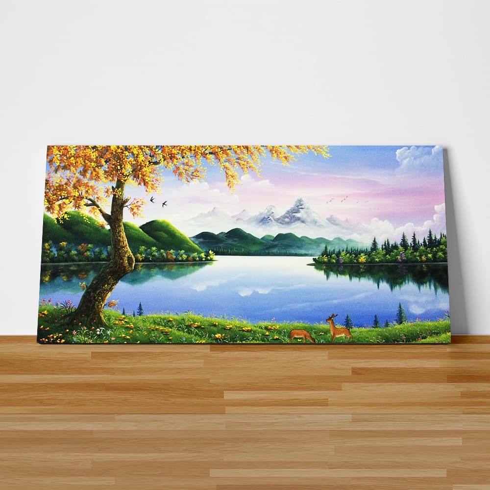 油絵 風景画 3 (100X50CM) 이미지 5