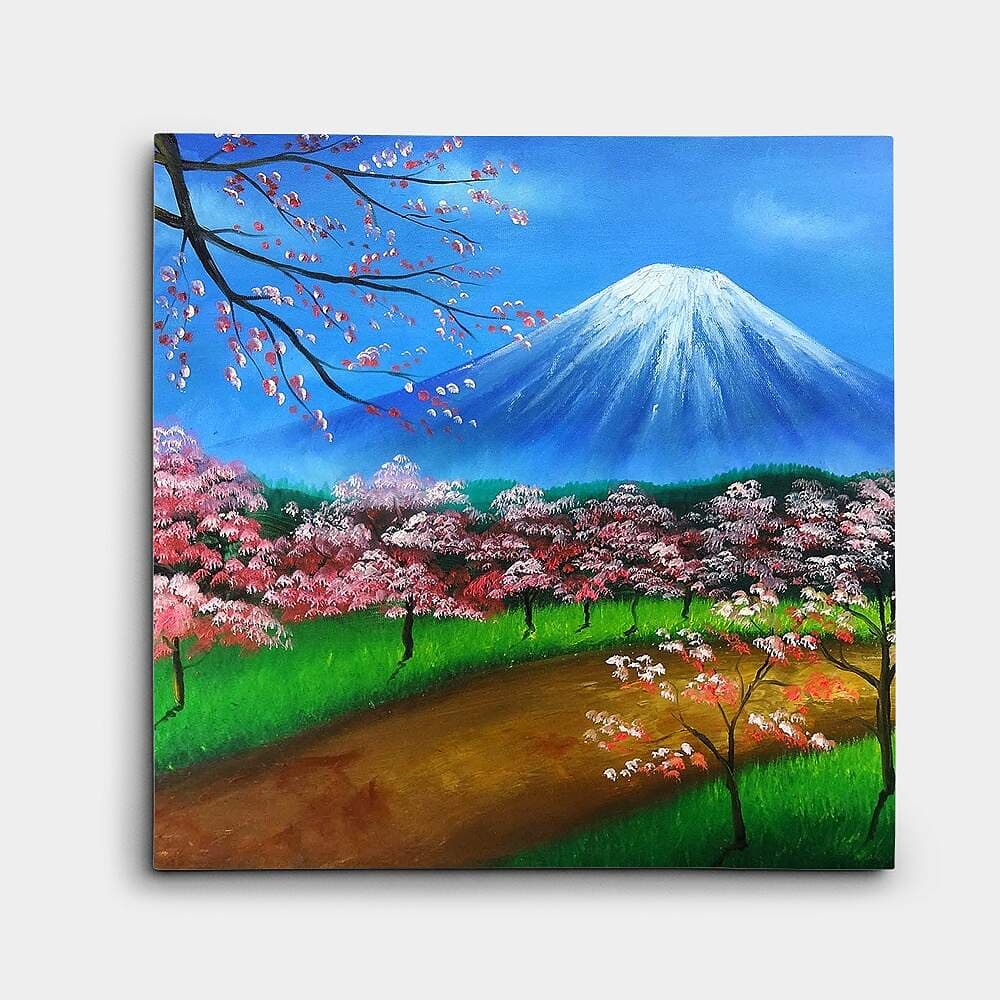 雪山の絵 (60X60CM) 그림