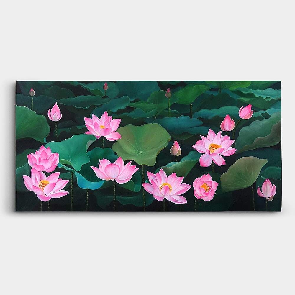 蓮の絵画 6 (40X80CM) 그림