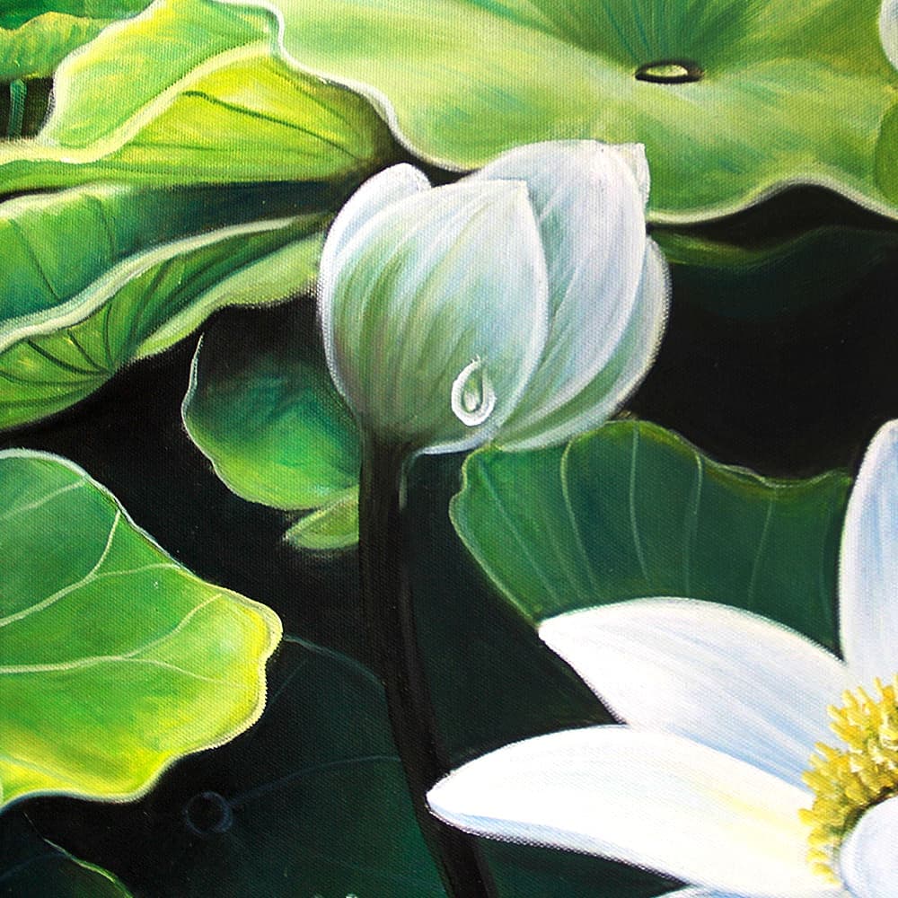 蓮の絵画 5 (40X80CM) 이미지 5