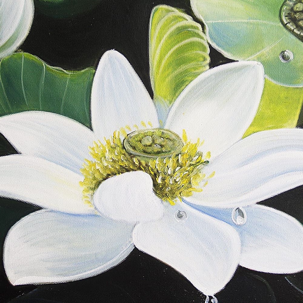 蓮の絵画 5 (40X80CM) 이미지 6