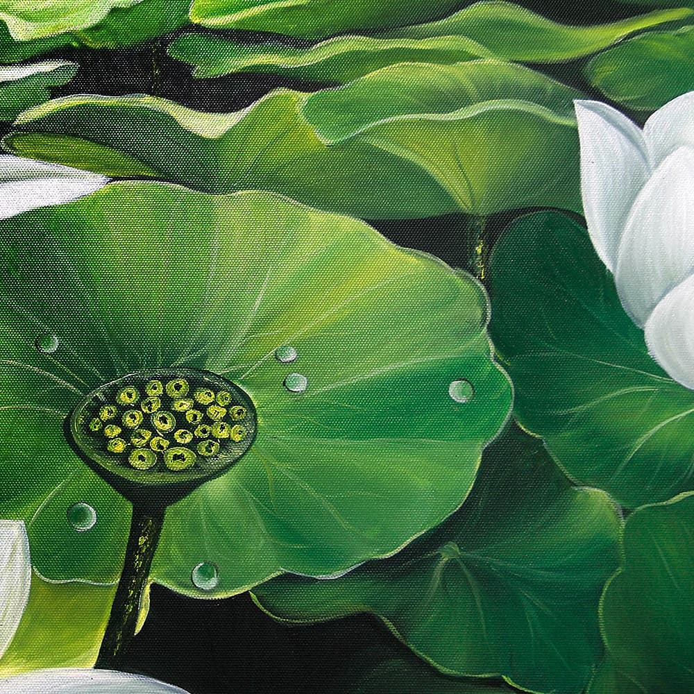 蓮の絵画 5 (40X80CM) 이미지 4