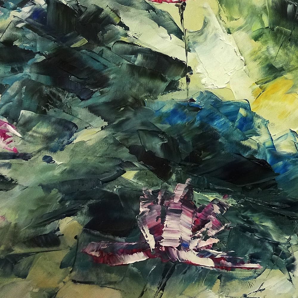 蓮の絵画 8 (70X70CM) 이미지 3