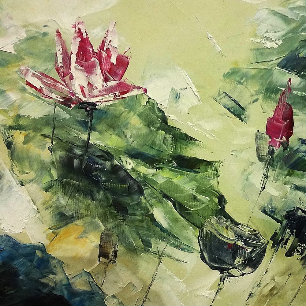 蓮の絵画 8 (70X70CM) 이미지 5