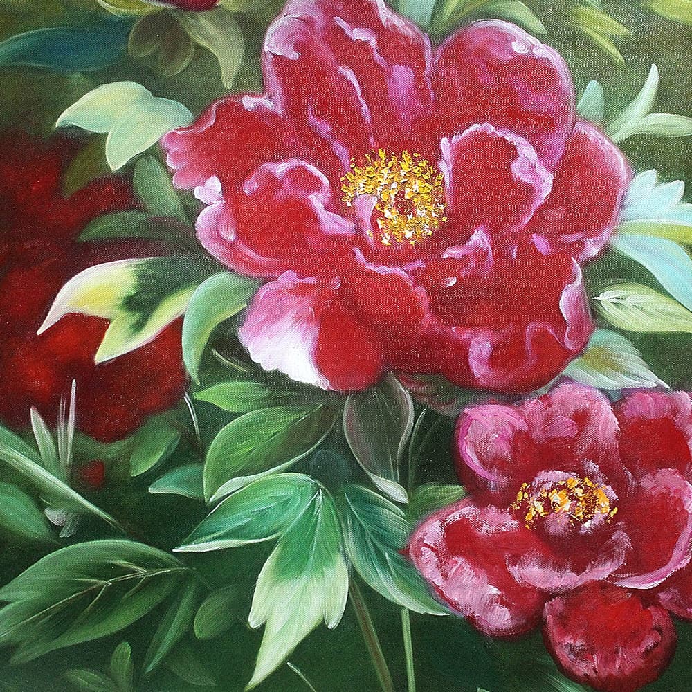 牡丹の絵 10 (70X80CM) 이미지 3