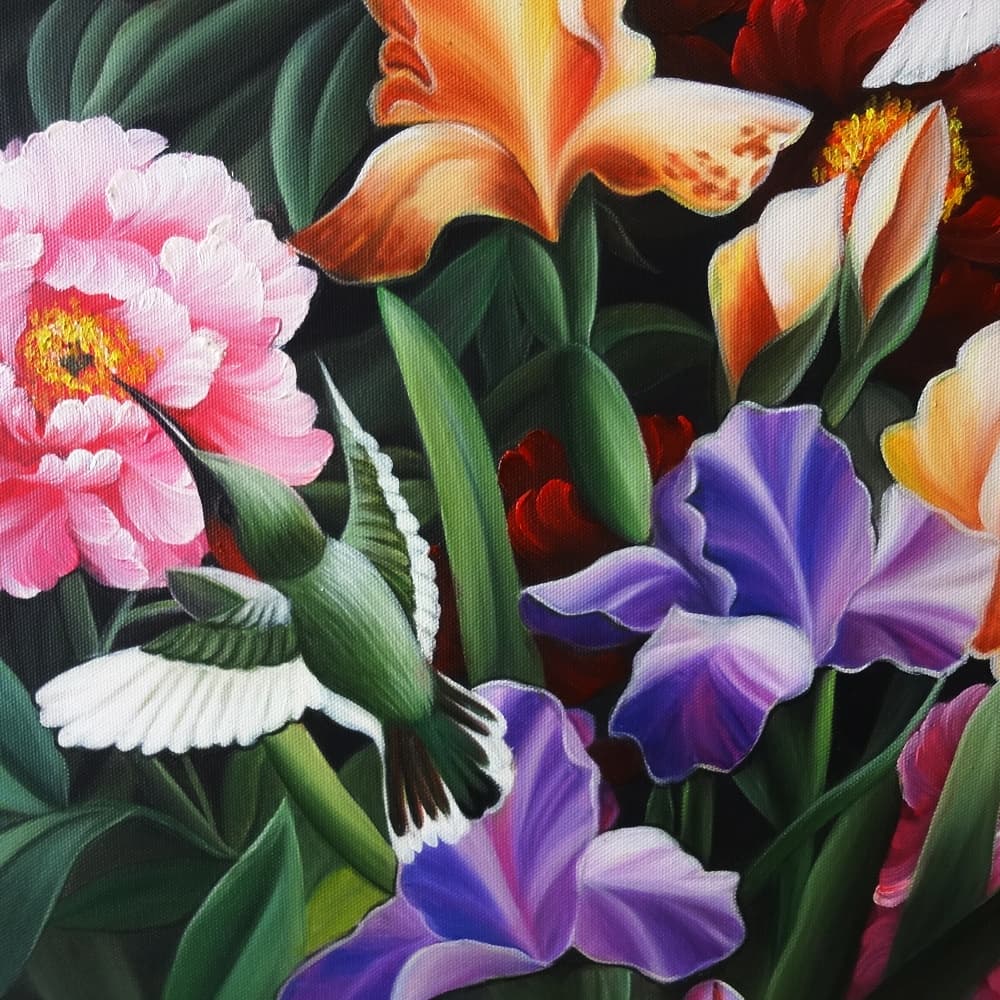 牡丹の絵 6 (80X60CM) 이미지 2
