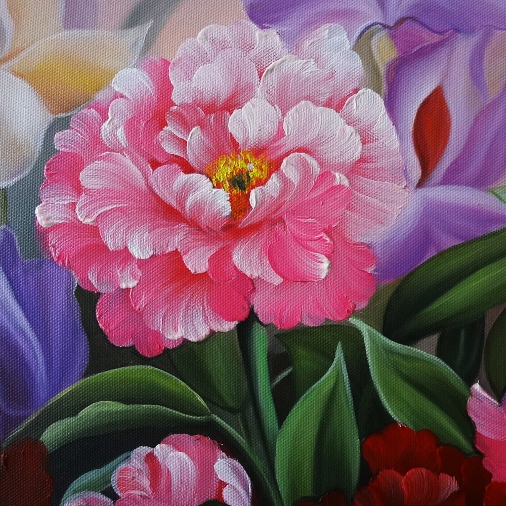 牡丹の絵 6 (80X60CM) 이미지 4