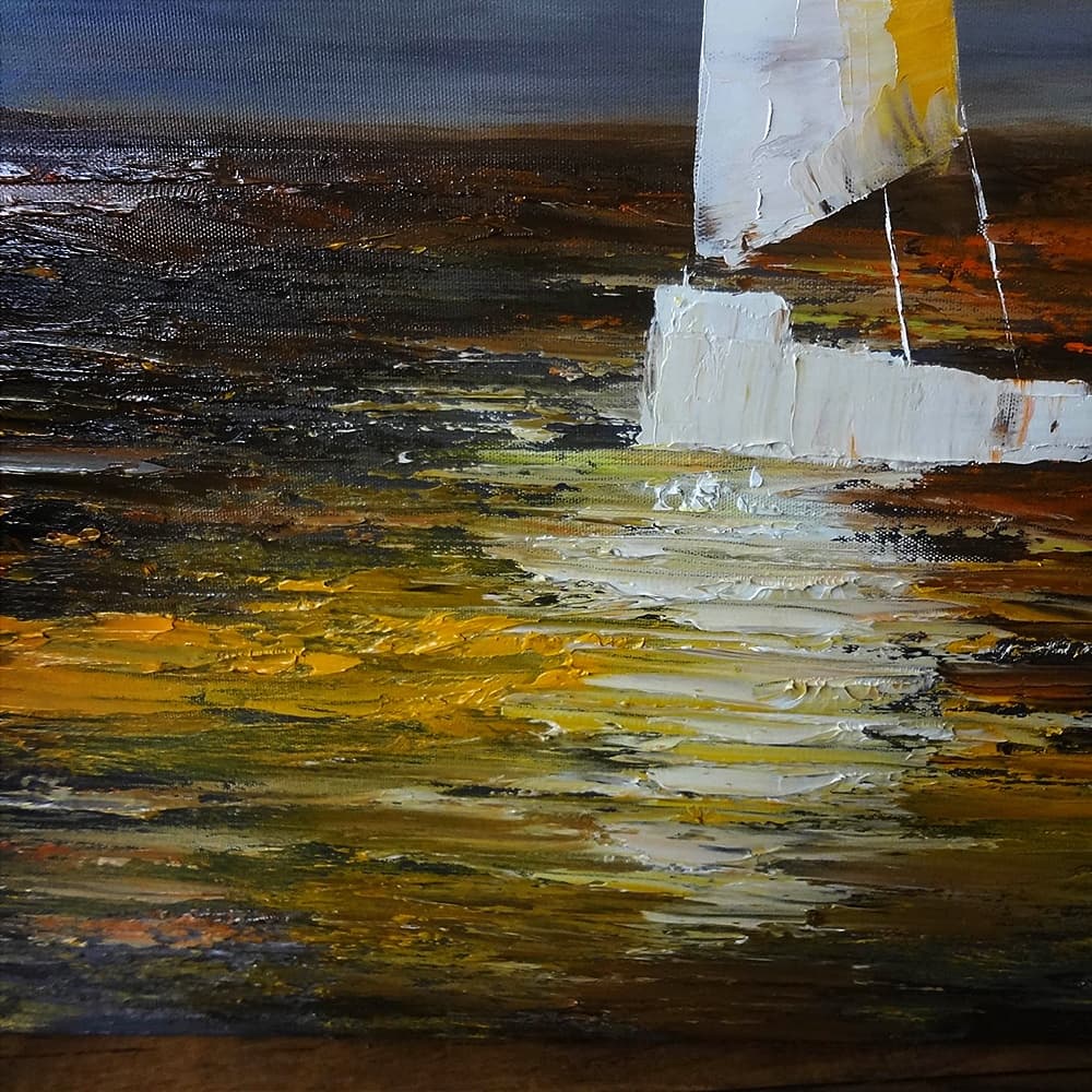 帆船の絵 4 (110X50CM) 이미지 4