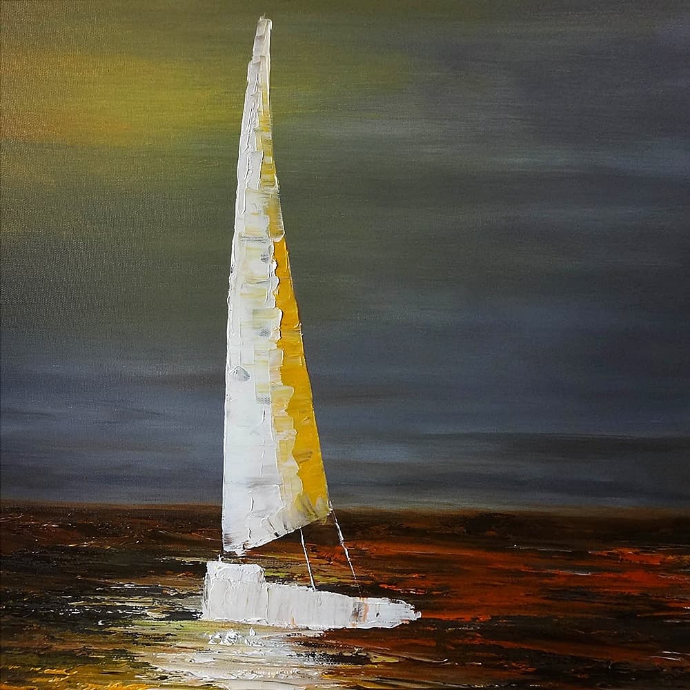 帆船の絵 4 (110X50CM) 이미지 3