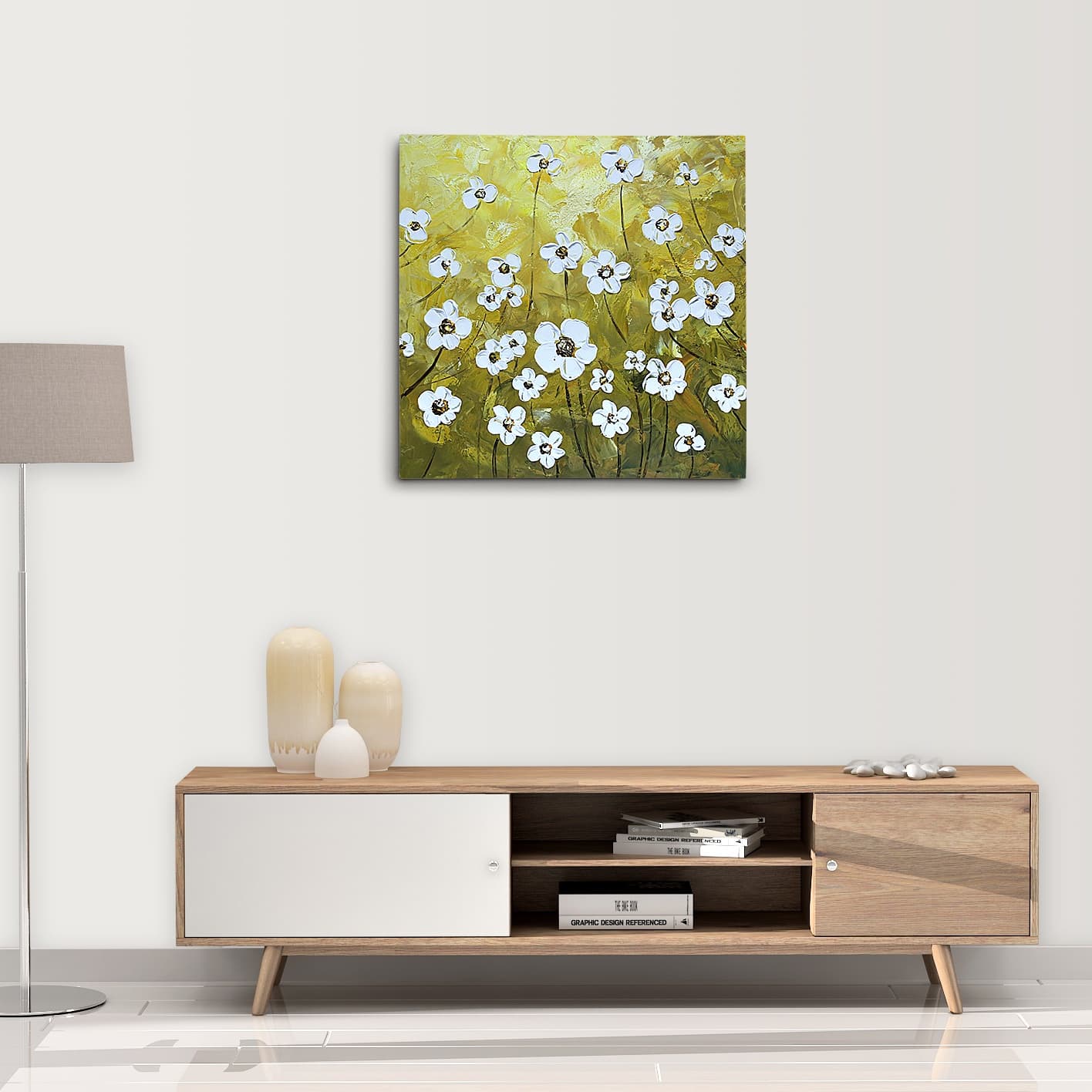 モダン 花の絵 (60X60CM) 이미지 5