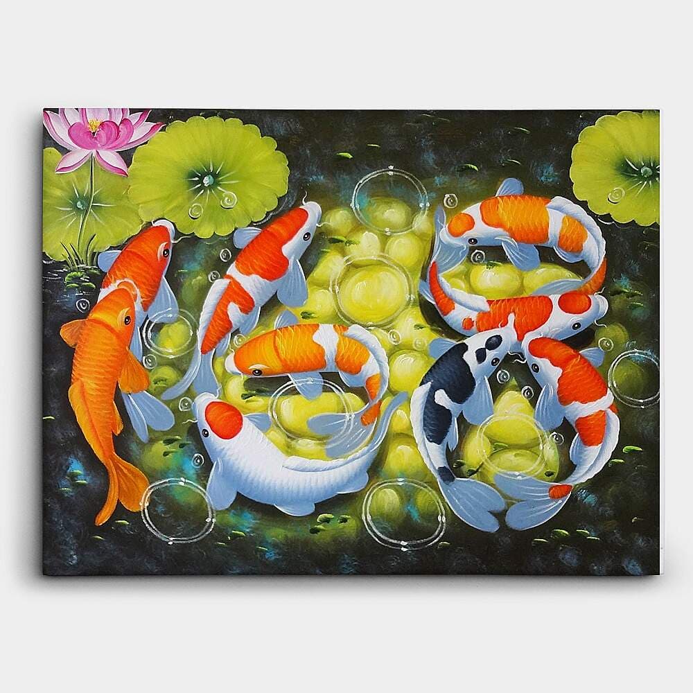 鯉の絵 6 (80X60CM) 그림