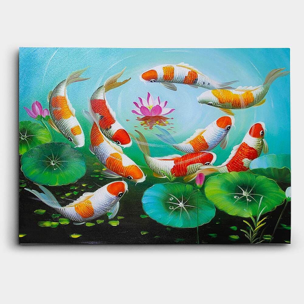 鯉の絵 風水 (80X60CM) 그림