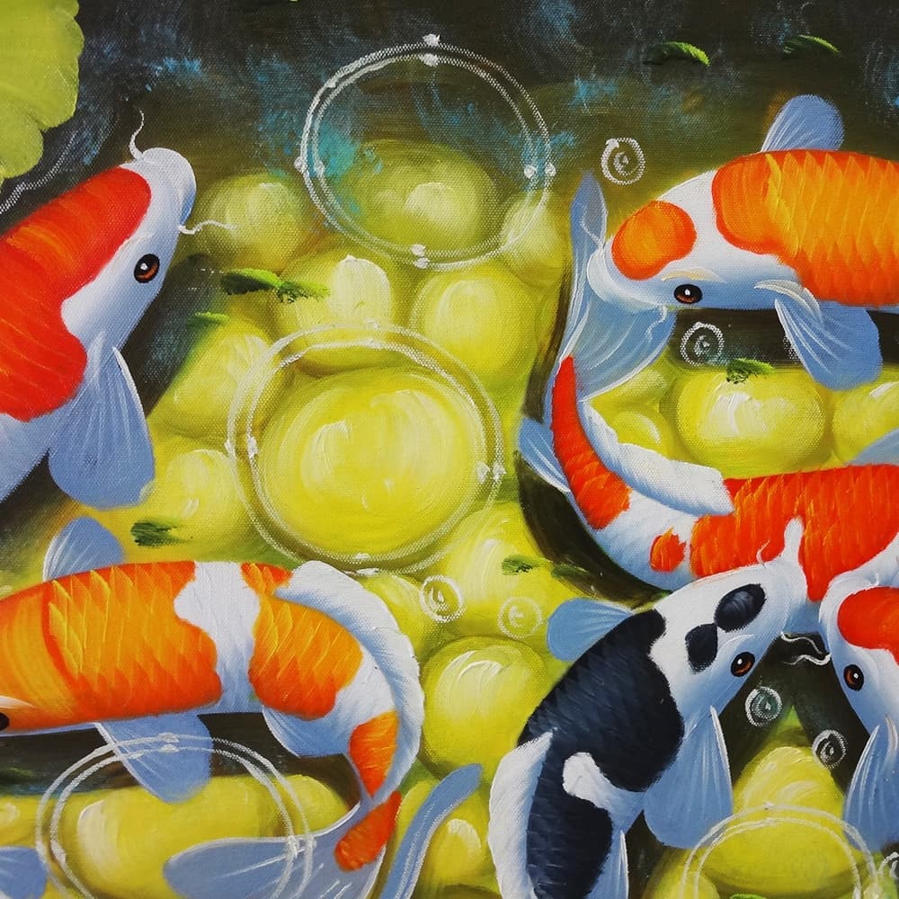 鯉の絵 6 (80X60CM) 이미지 2