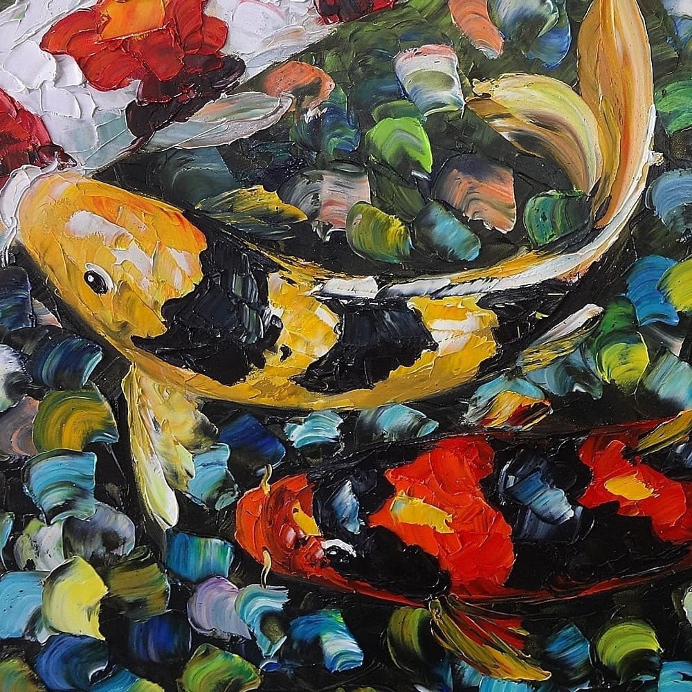 鯉の絵 4 (100X66CM) 이미지 3
