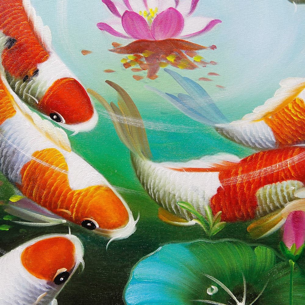 鯉の絵 風水 (80X60CM) 이미지 6