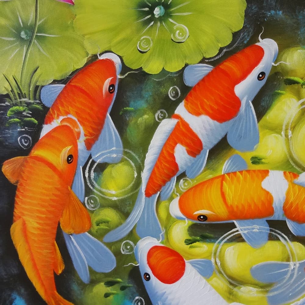 鯉の絵 6 (80X60CM) 이미지 4
