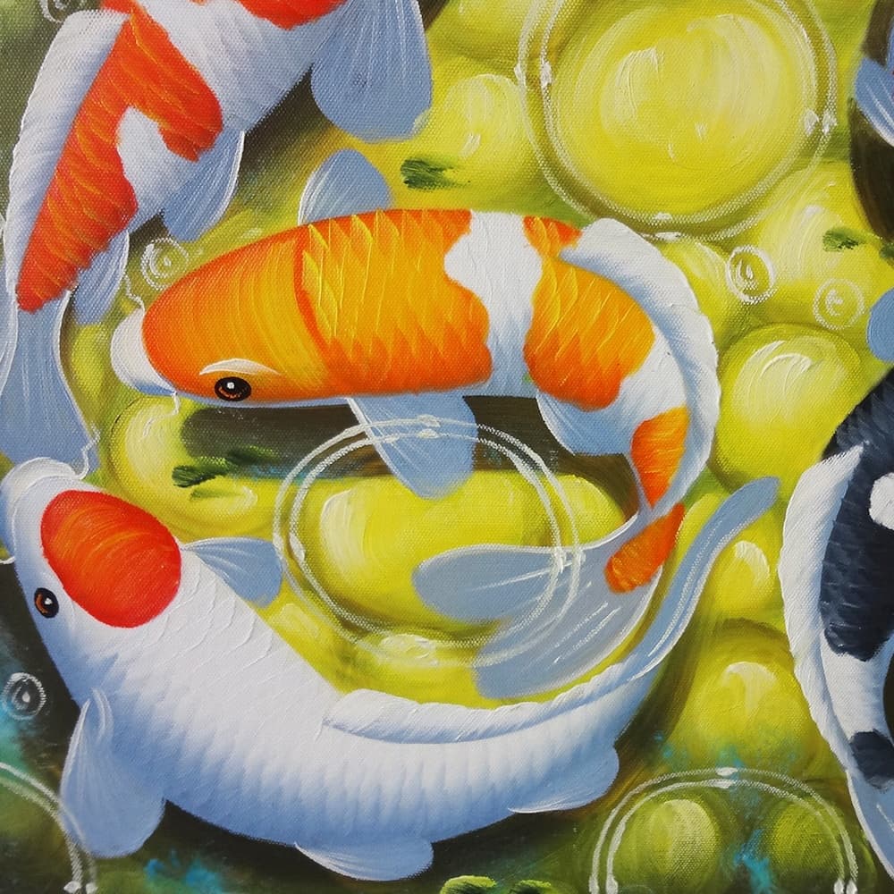 鯉の絵 6 (80X60CM) 이미지 3