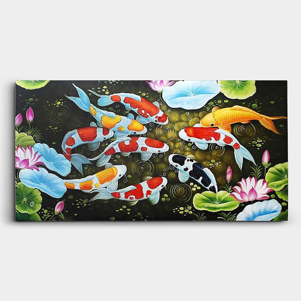 鯉の絵 5 (90X45CM) 그림