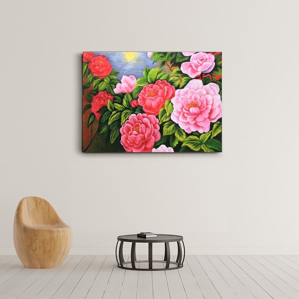 牡丹の絵 4 (50X70CM) 이미지 5