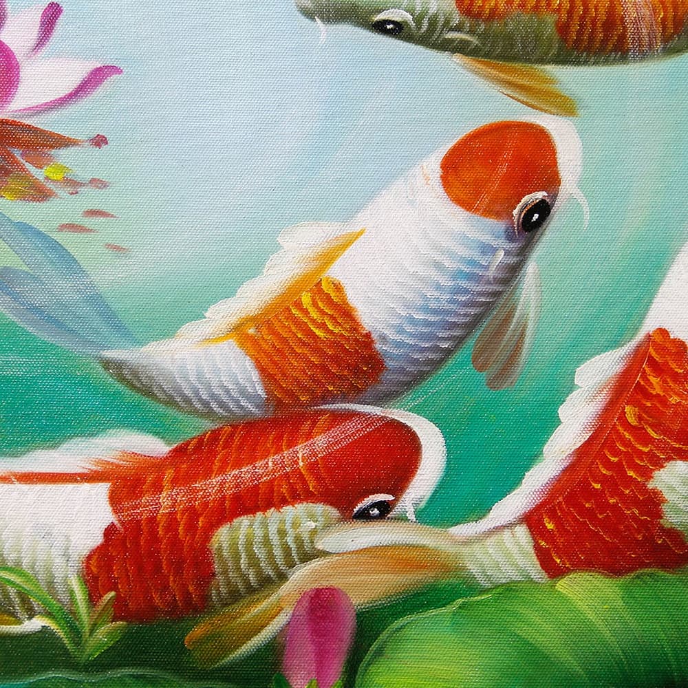 鯉の絵 風水 (80X60CM) 이미지 3