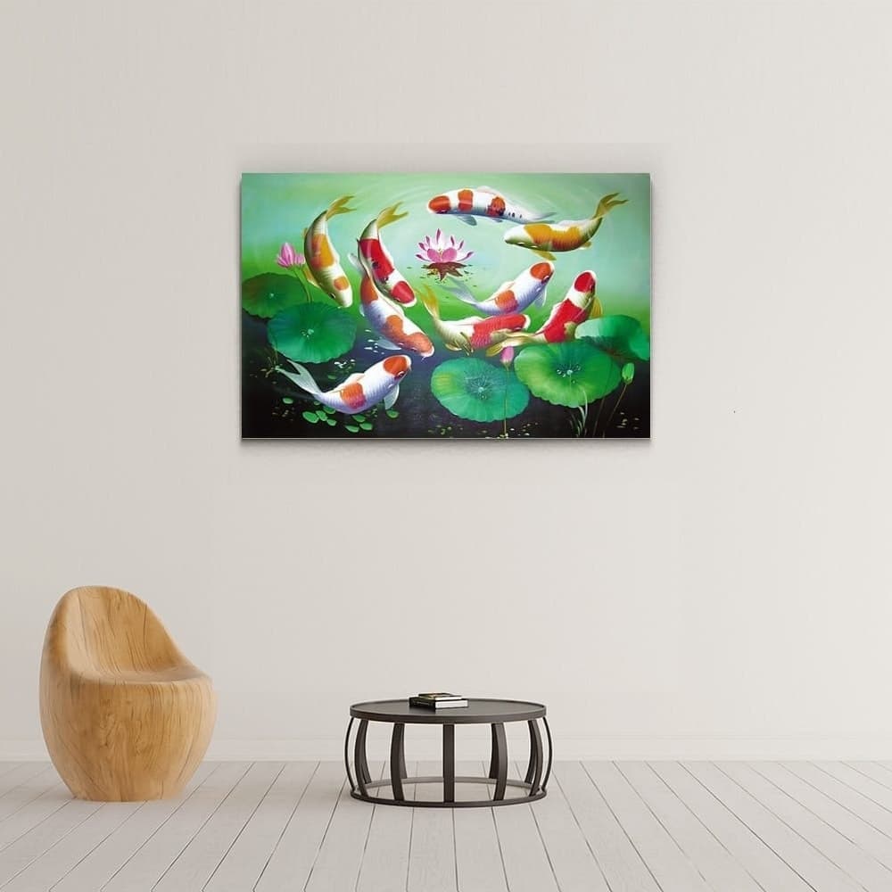 鯉の絵 風水 (80X60CM) 이미지 7