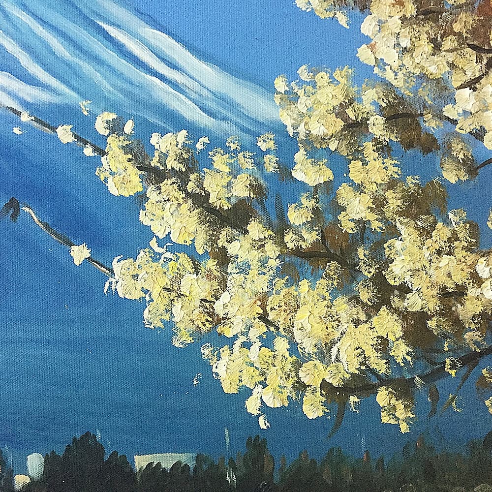富士山 絵画 2 (80X60CM) 이미지 3
