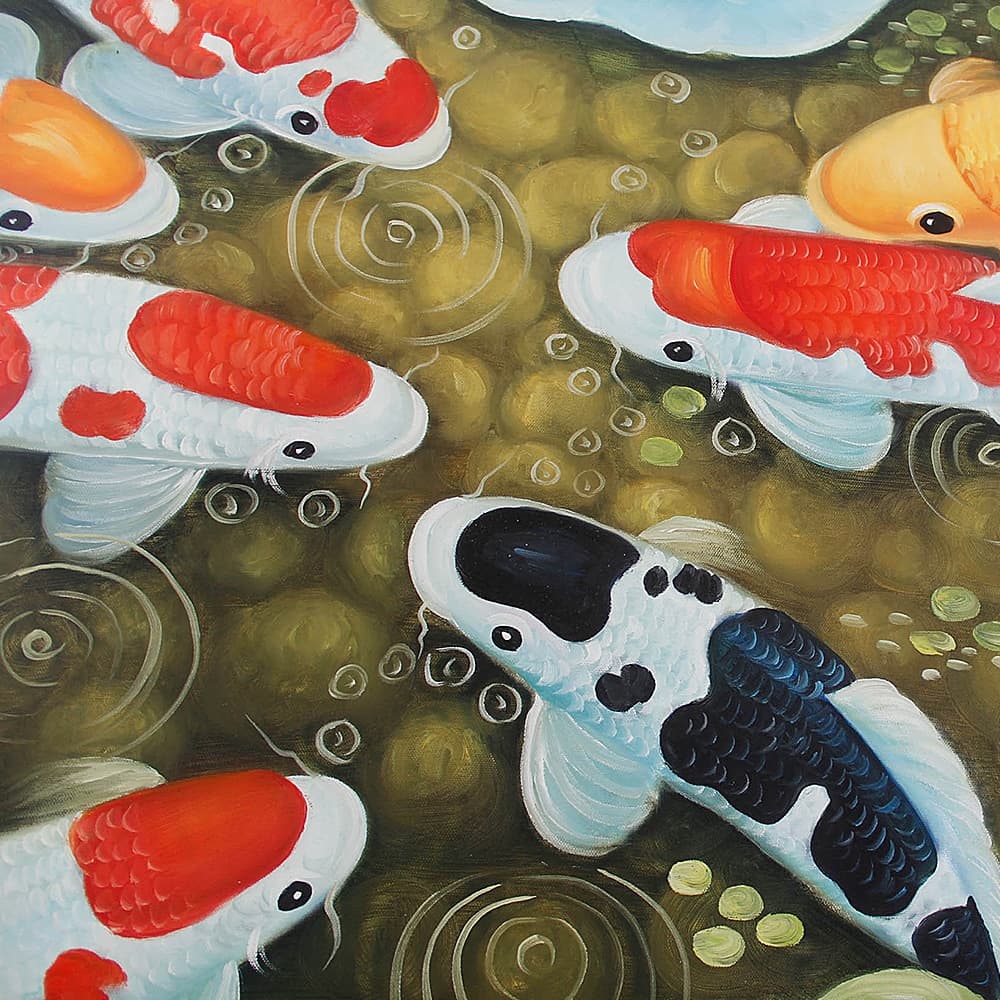 鯉の絵 5 (90X45CM) 이미지 4