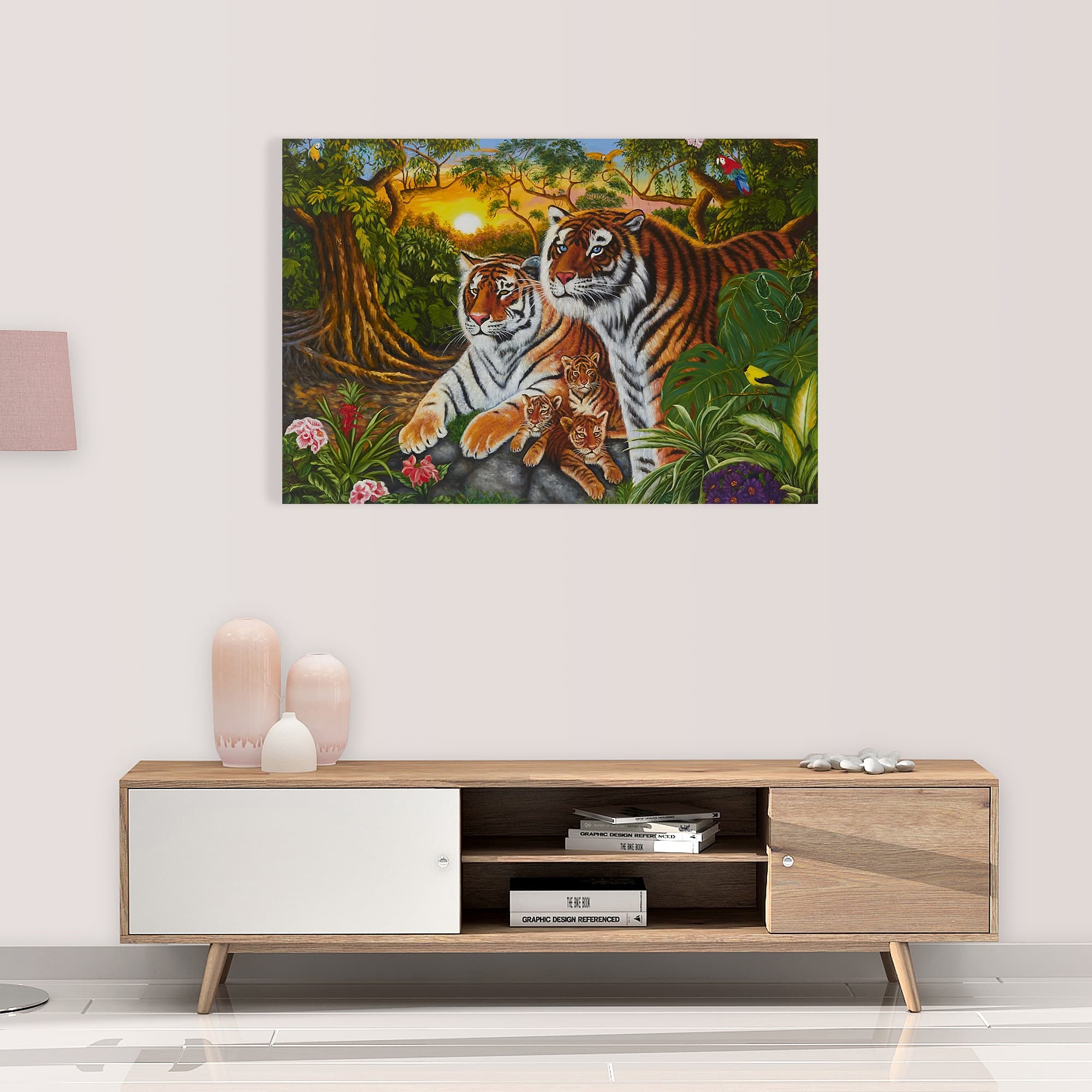 虎の絵 4 (90X60CM) 이미지 10