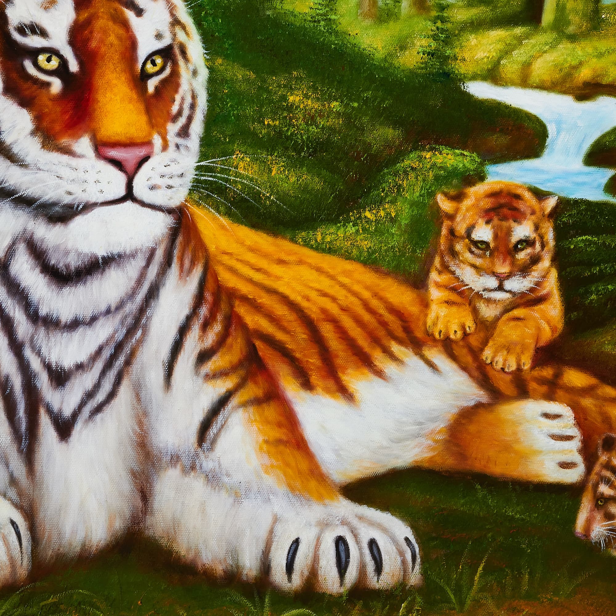 虎の絵 5 (80X60CM) 이미지 3