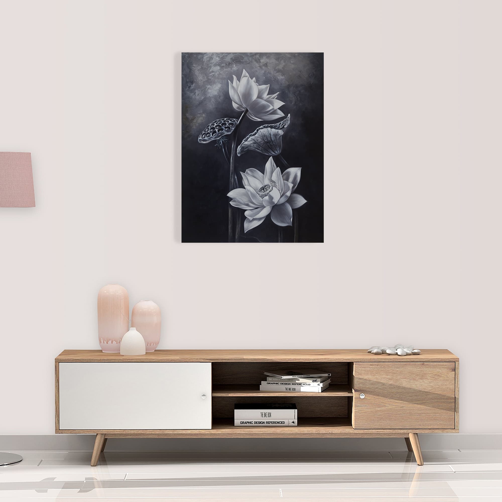蓮の絵画 3 (60X80) 이미지 7