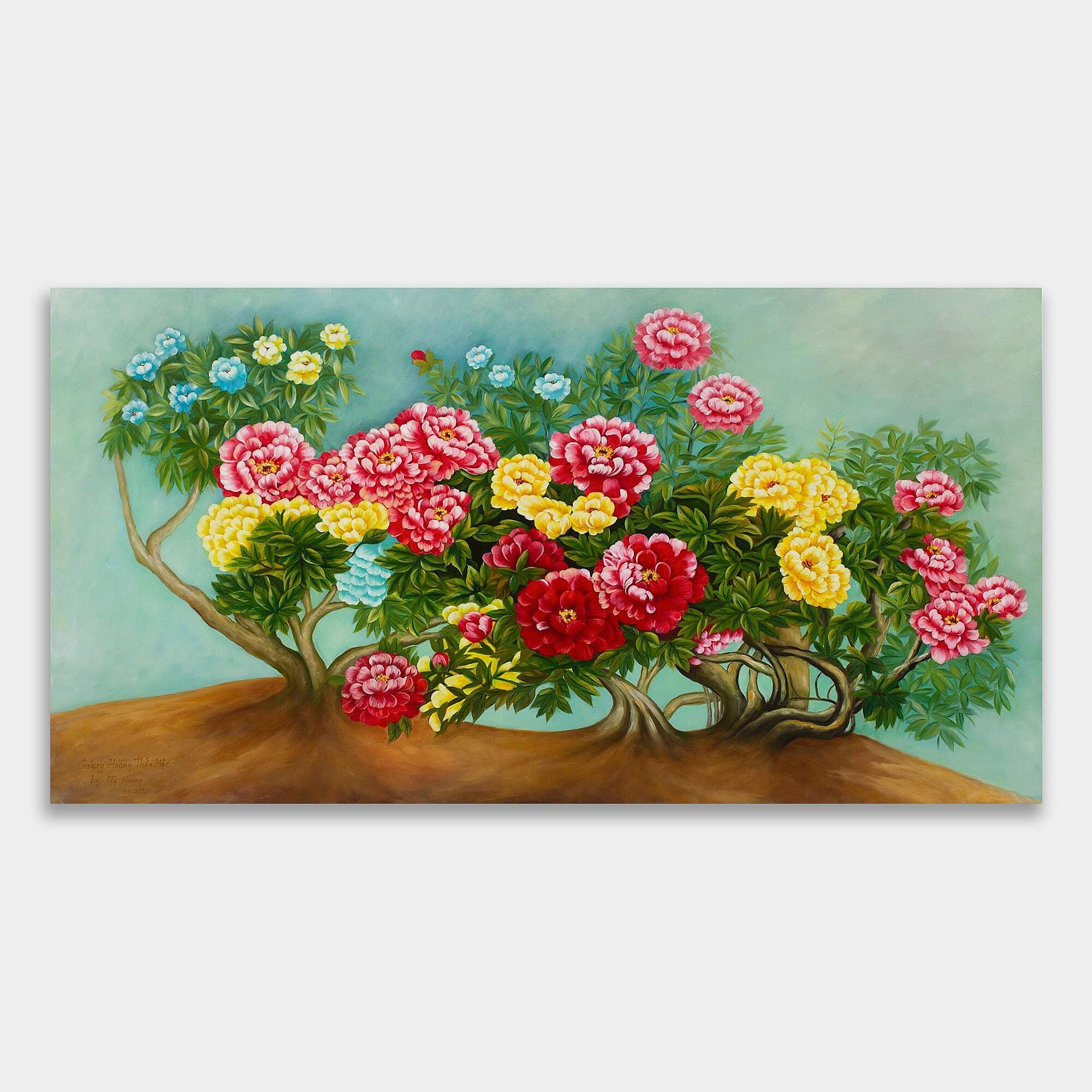 牡丹の絵 11 (125X65CM) 그림