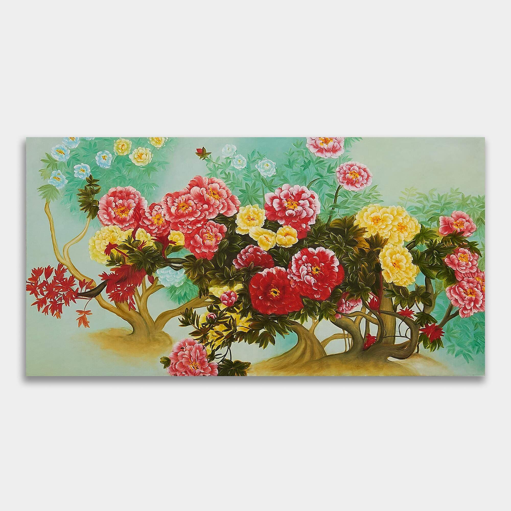 牡丹の絵 12 (125X65CM) 그림